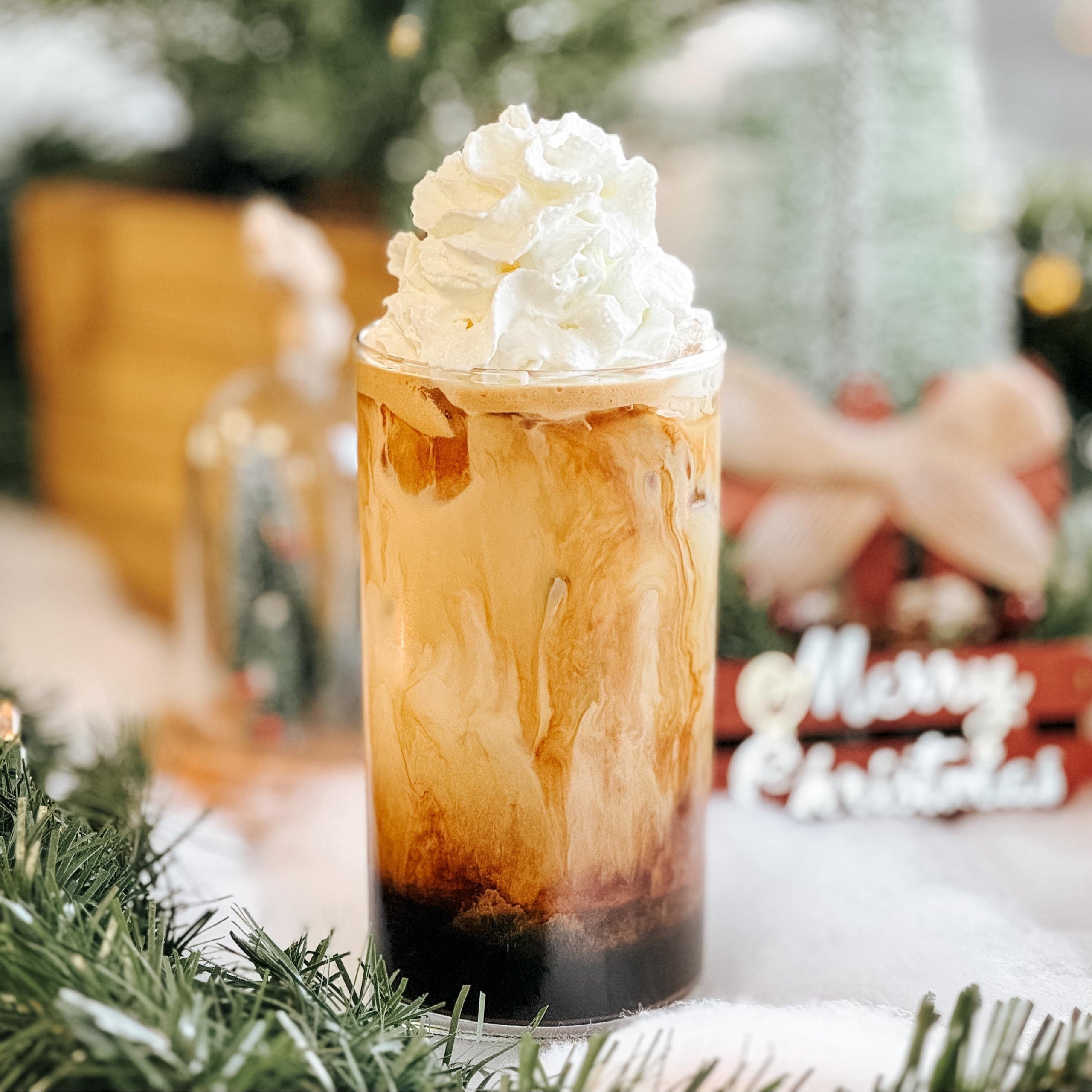 Toffee Nut Iced Breve December 2023 Kinos Coffee